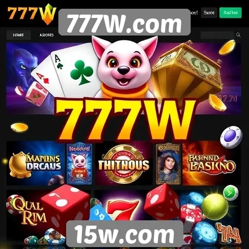 Variedade de jogos disponíveis em 777W.com